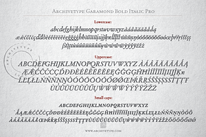 Archive Garamond Bold Italic Pro