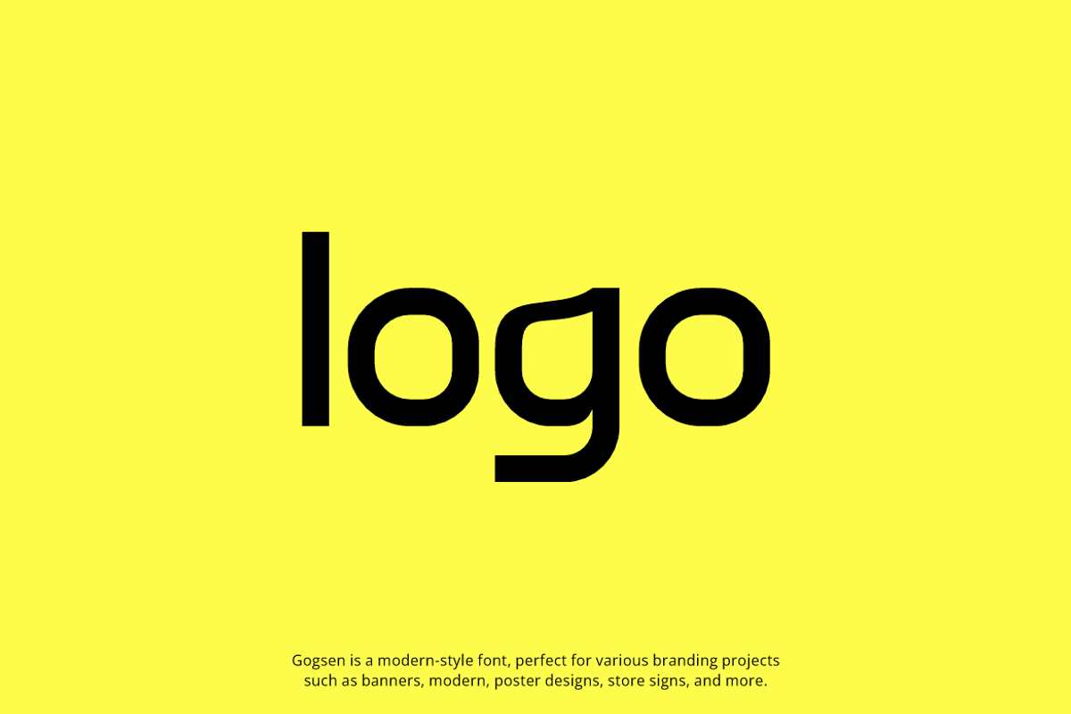 Gogsen - Logo Font, a Sans Serif Font by Iqsiart Studio (Photo 3 of 7)