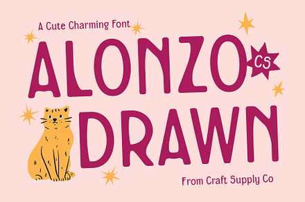 CS Alonzo Drawn, a Sans Serif Font by Craft Supply Co.