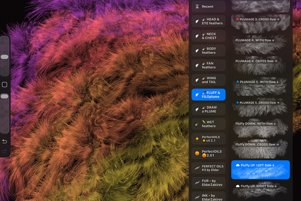 Plumage Atelier. Procreate Brushes, a Brush Add-On by Eldar Zakirov's (Photo 22 of 25)