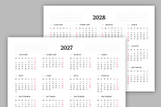 Monthly Planner 2027 (MP021-27), a Stationery Template by mikhailmorosin (Thumbnail 4 of 4)