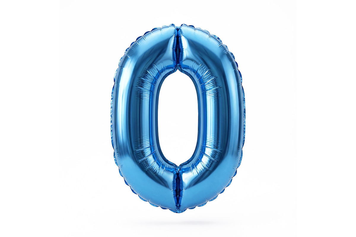 Blue Metallic Number 0 Foil Balloon, a School & Education Photo by shahsoft (Photo 1 of 3)