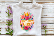 Birthday Girl, Floral Birthday Png, an Illustration by Libby Wishes (Thumbnail 2 of 4)