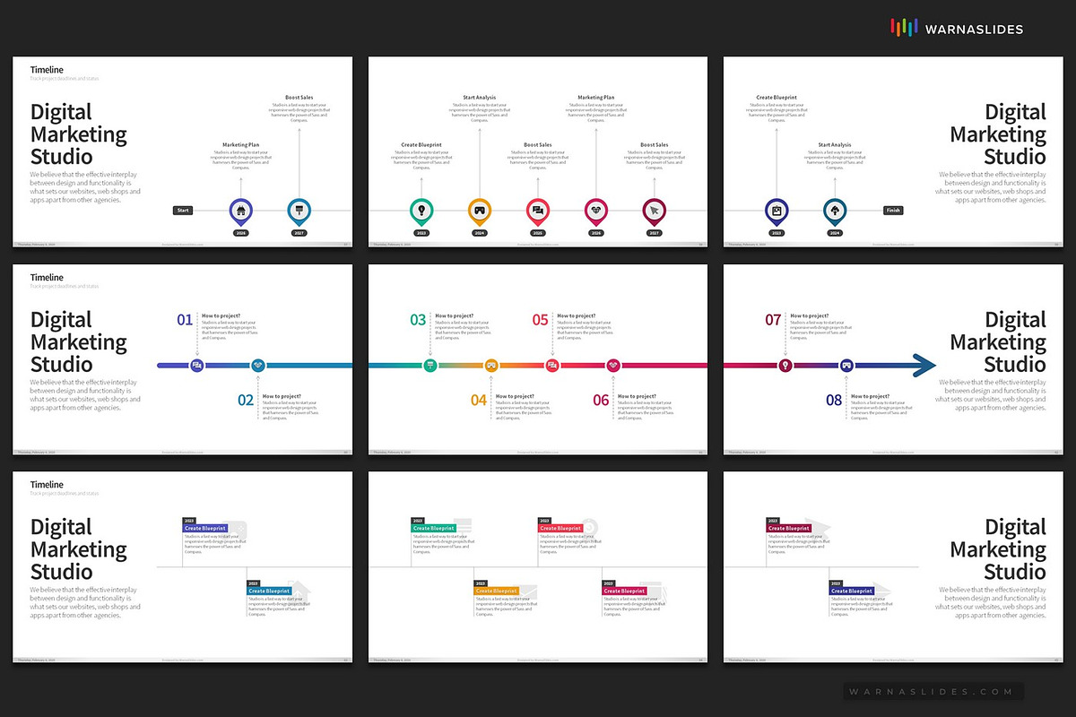 Timeline PowerPoint Templates, a Presentation Template by Warna Works (Photo 19 of 24)