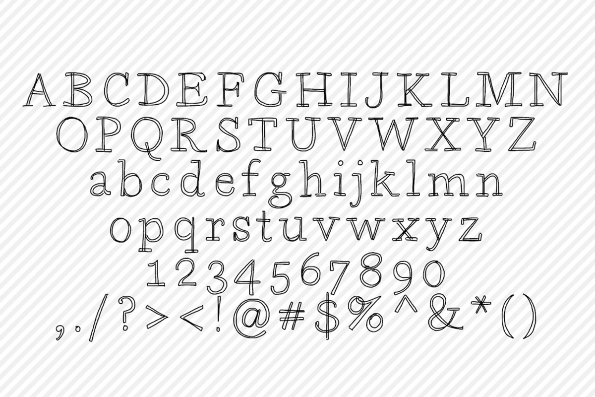 Emily Hand Drawn Font preview 2
