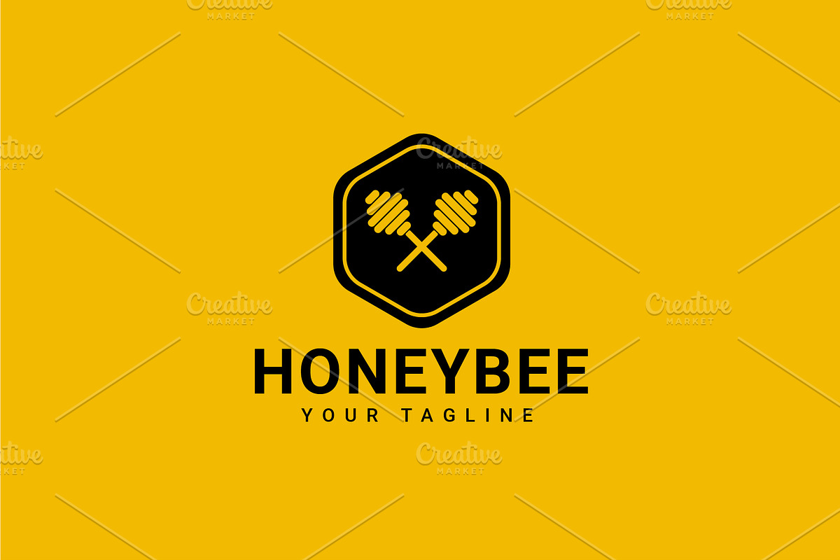 Minimalist Honeybee Logo Bundle, a Branding & Logo Template by Dyn Studio (Photo 4 of 6)