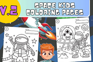 Space Astronaut Coloring Pages V.2