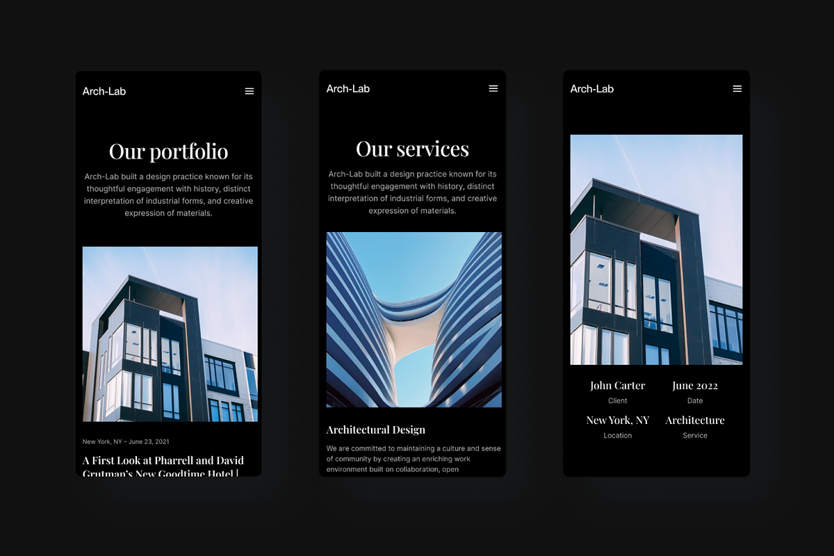 Arch-Lab Portfolio UI Kit, an UI Kit Template by Skaler Lab (Photo 4 of 6)