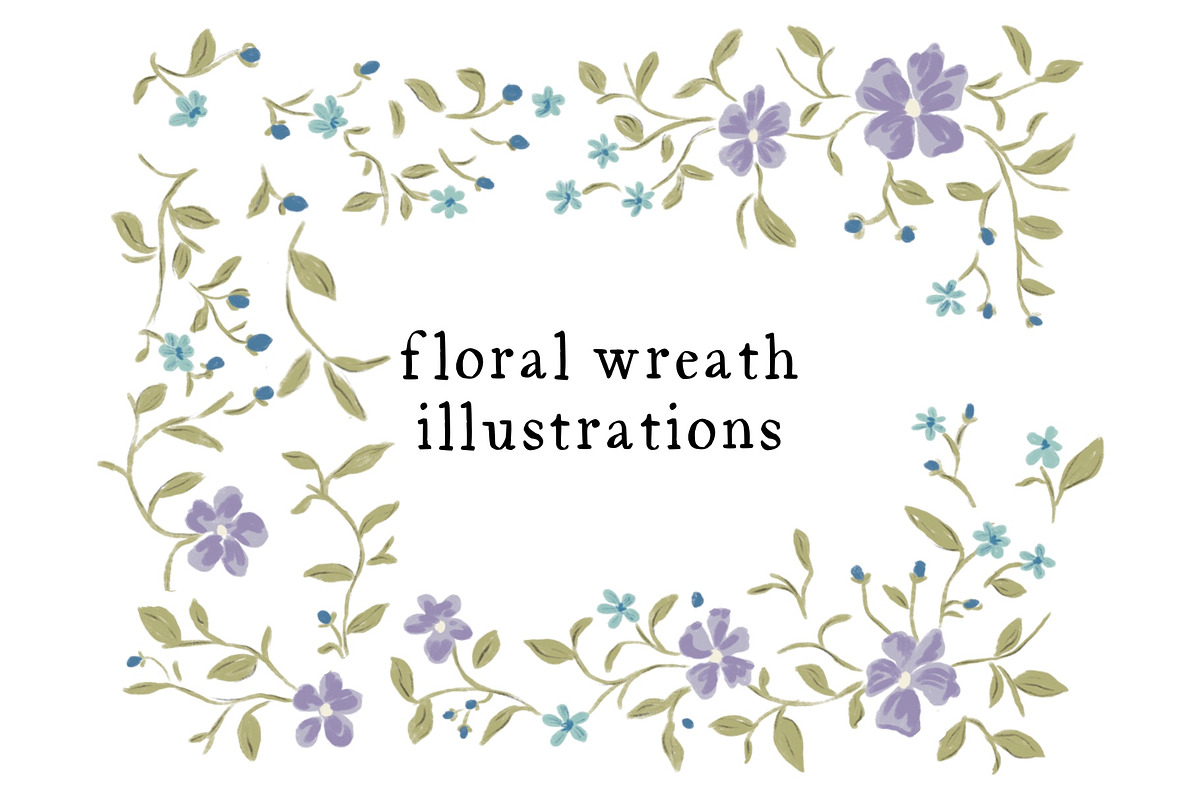Floral Wreath Illustrations, a Decorative Illustration by Olive & Lu Paper (Photo 1 of 3)