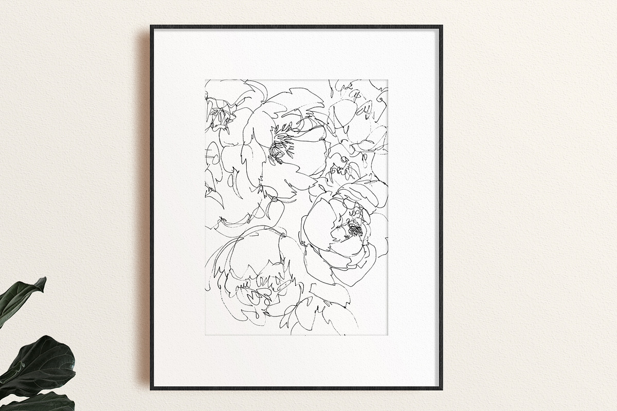 8 peony flowers thank you card, a Card Template by TurquoiseDesign (Photo 4 of 4)
