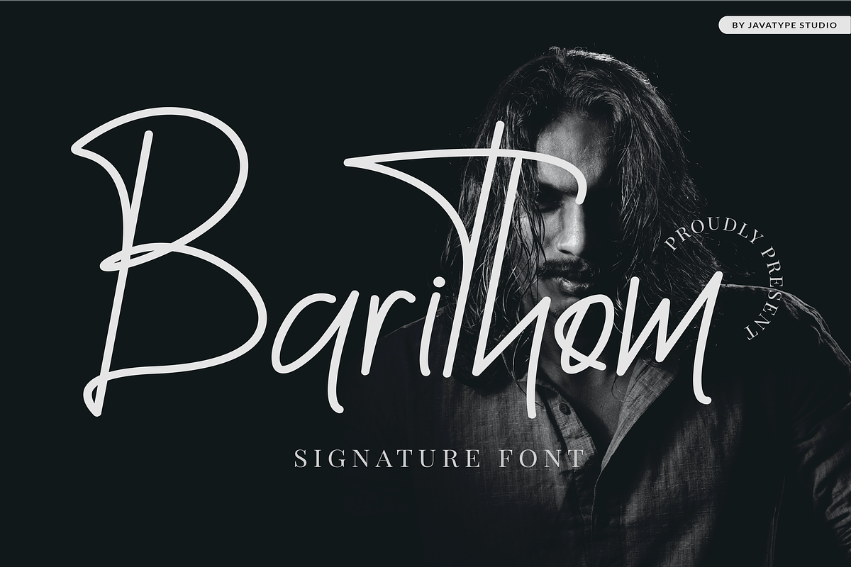 Barithom a signature monoline font, a Handwritten Font by Javatype Studio (Photo 1 of 10)
