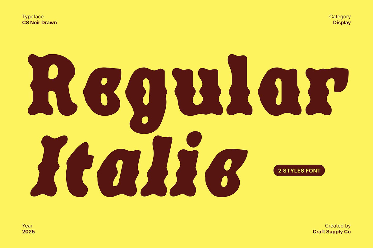 CS Noir Drawn, a Serif Font by Craft Supply Co. (Photo 2 of 8)