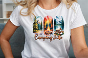 Camping Life Brushstroke Sublimation, an Illustration by Sublimation Artist (Thumbnail 2 of 9)