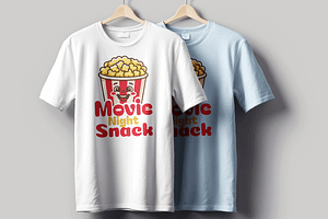 Popcorn Cinema Snack Food Art Tshirt, a Stationery Template by MightyDesign
