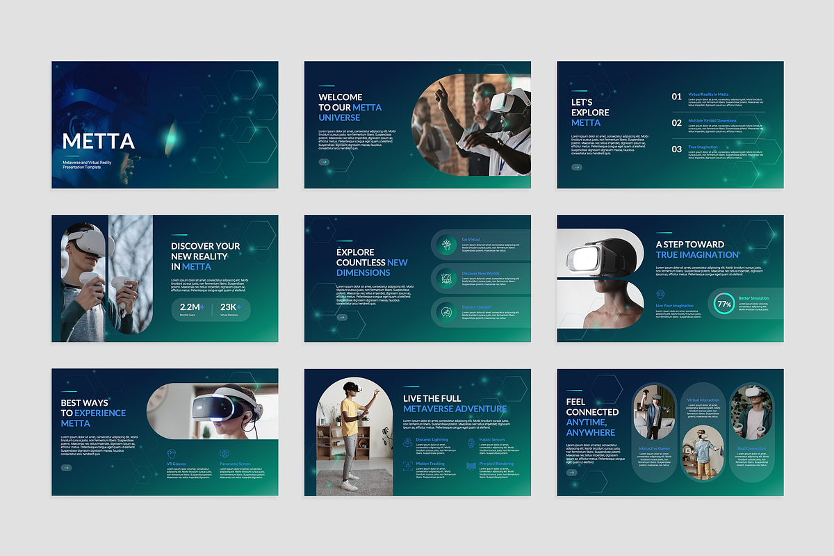 Metaverse & Virtual Reality Template, a Presentation Template by Flat Icons