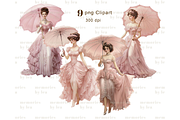 Parasol Lady PNG Clipart, an Illustration by Memories By Lea (Thumbnail 2 of 9)