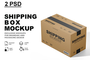 Shipping Box Packaging Mockup