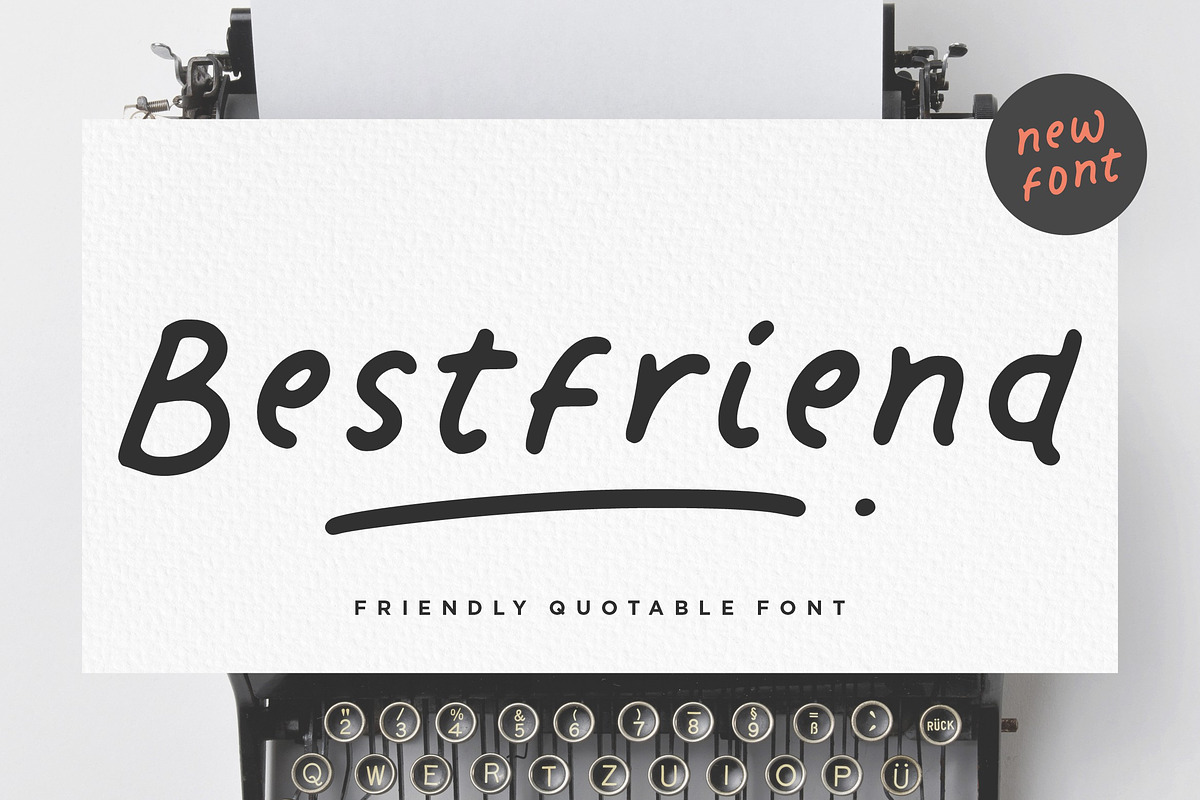 Bestfriend - Friendly Quotable Font, a Script Font by Letterative Studio (Photo 1 of 6)