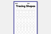 Tracing Shapes Worksheets, an Education Illustration by TukTuk Design (Thumbnail 3 of 6)