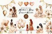 Mother's Day Watercolor Clipart, a Seasonal Illustration by OKArtHub (Thumbnail 1 of 9)