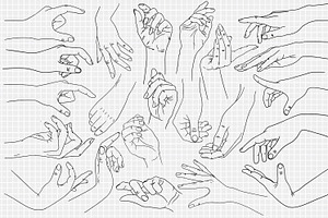 Photoshop Hands Stamps Brushes