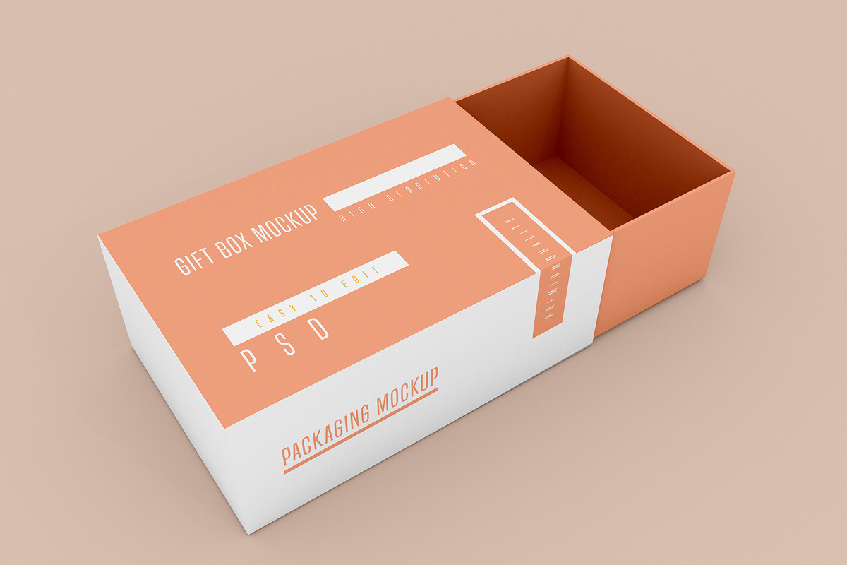 Gift Box Mockup, a Print Template by ZAAS (Photo 7 of 9)