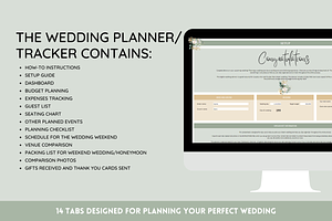 Wedding Planner Spreadsheet