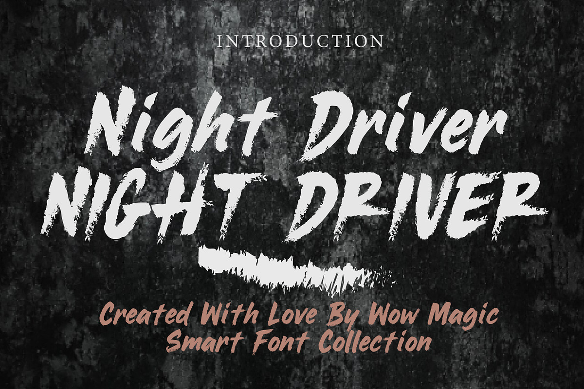Night Driver, a Serif Font by Wow Magic (Photo 1 of 3)