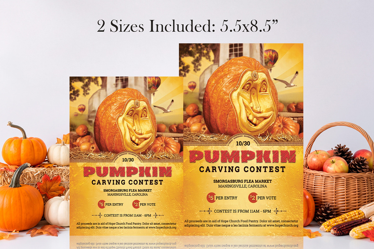 Pumpkin Carving Contest Canva Flyer, a Flyer Template by Godserv Designs (Photo 4 of 15)