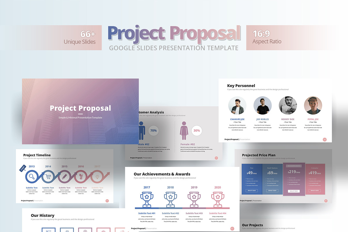 Project Proposal Google Slides, a Presentation Template by WhiteGraphic (Photo 1 of 12)