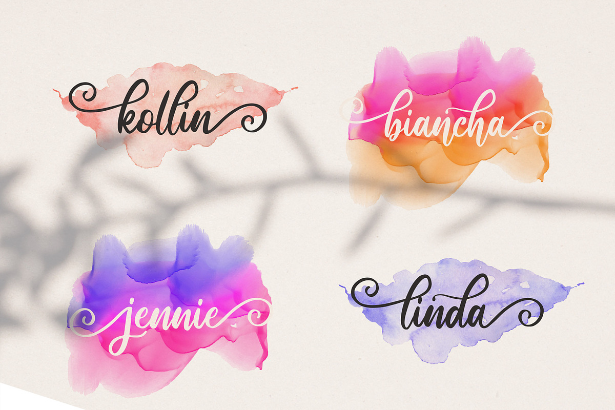 routher - beautiful script font preview 8