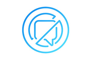 No talking sign pixel perfect, an Outline Icon by IMG Visuals