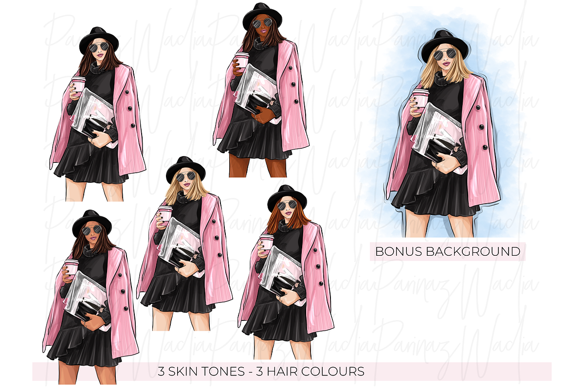 coffee girl clipart png, a Person Illustration by Parinaz Wadia Design (Photo 4 of 10)