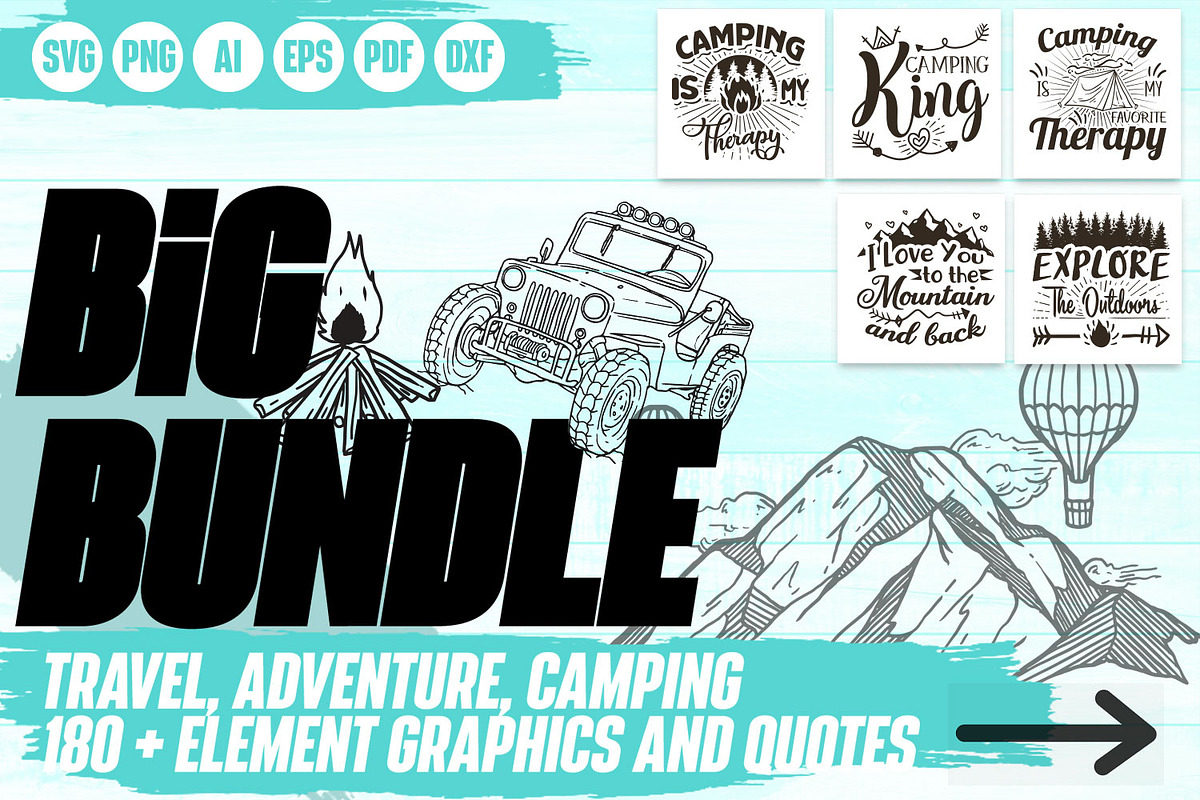 Outside Adventure Quotes and Graphic, an Illustration by beetlepixels (Photo 1 of 8)
