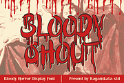 Bloody Shout - Horror Display Font, a Blackletter Font by RagamKata (Thumbnail 1 of 12)