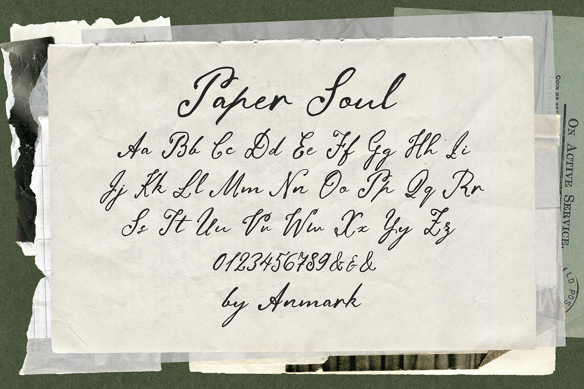Paper Soul Quiet Vintage Font, a Script Font by AnMark (Photo 5 of 11)