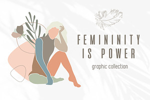 Femininity modern graphic collection
