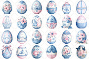 Watercolor Easter Eggs Clipart, an Illustration by Black Bird Studio (Thumbnail 2 of 5)