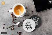 Round Coasters Mock-ups Set, a Cups & Container Mockup by Mocca Mockups Store (Thumbnail 10 of 24)
