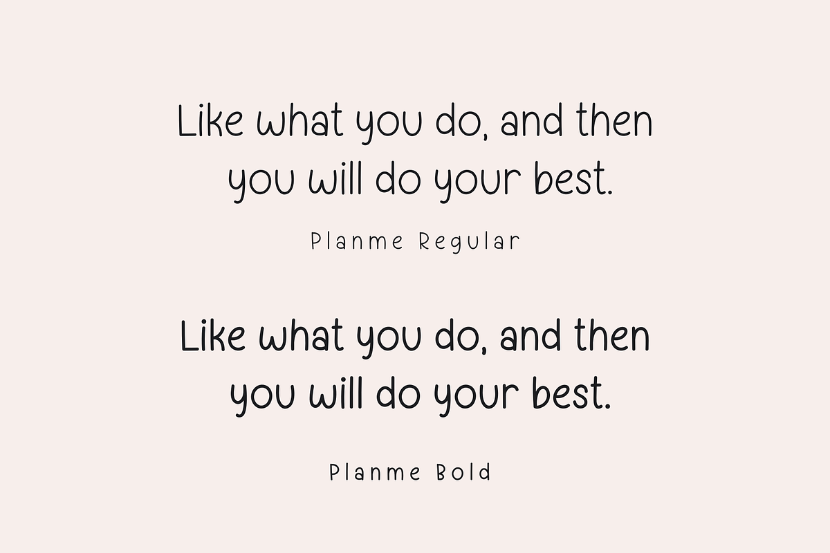 Planme, a Handwritten Font by Sofia Skoog (Photo 8 of 10)