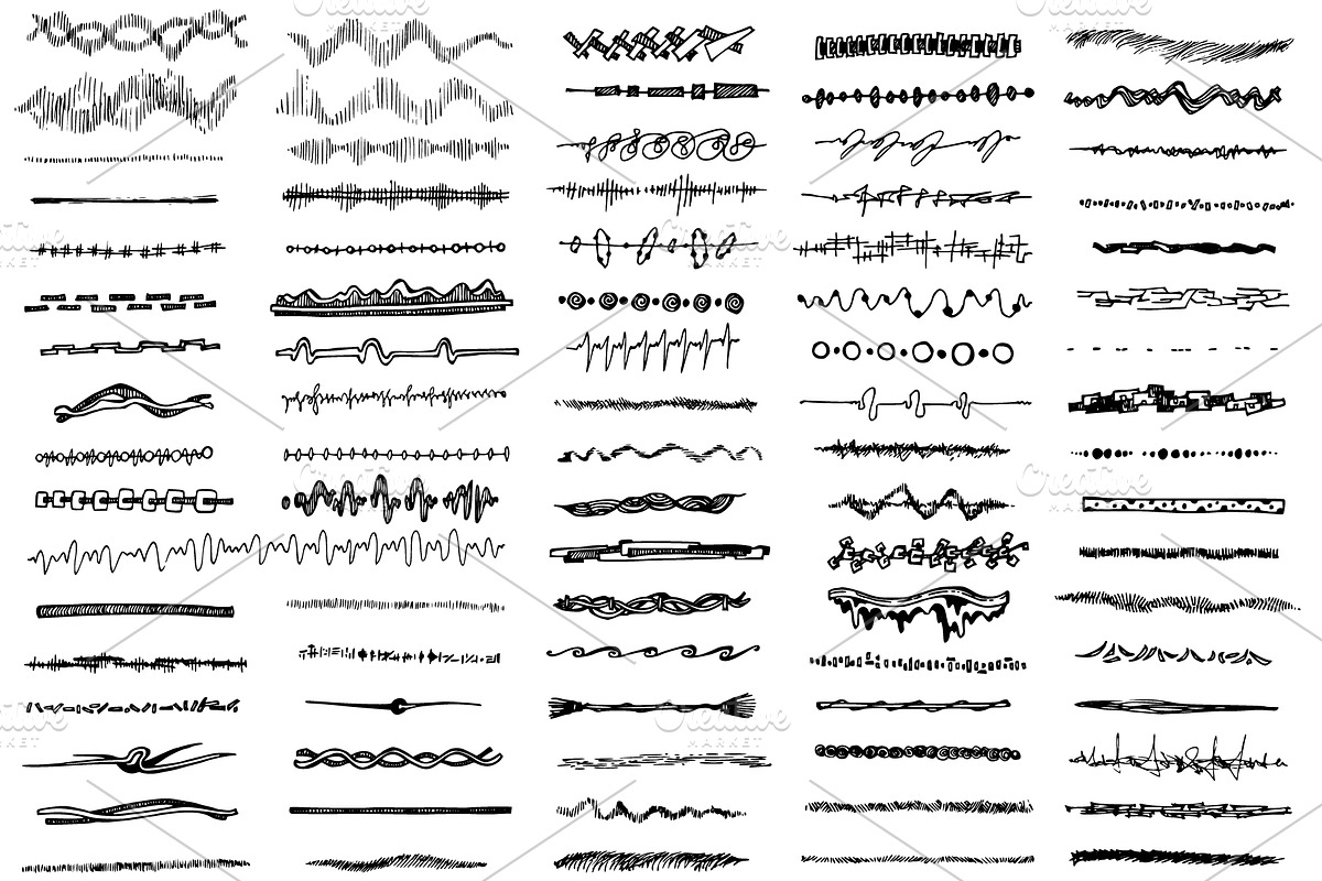 Hand Drawn Doodle Dividers Set, an Illustration by TKDoodle (Photo 2 of 6)