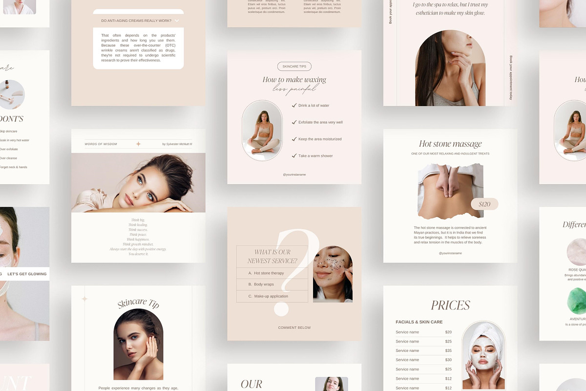 Esthetician Instagram templates, a Social Media Template by LiliesandBerries (Photo 11 of 23)