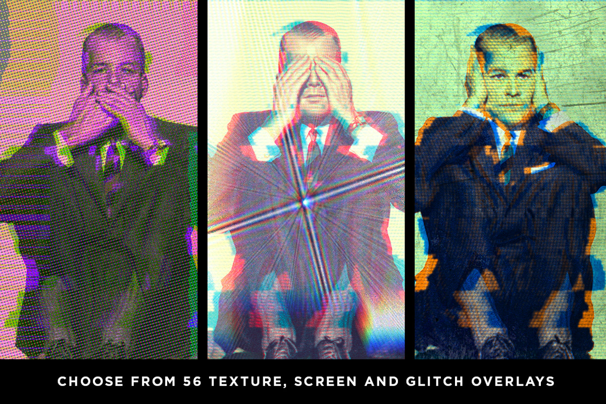 RetroGlitch | Photoshop Bundle, a Layer Style Add-On by RetroSupply Co. (Photo 4 of 11)