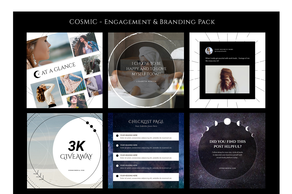 COSMIC - Engagement & Branding Pack, a Social Media Template by Typography Prime (Photo 7 of 16)
