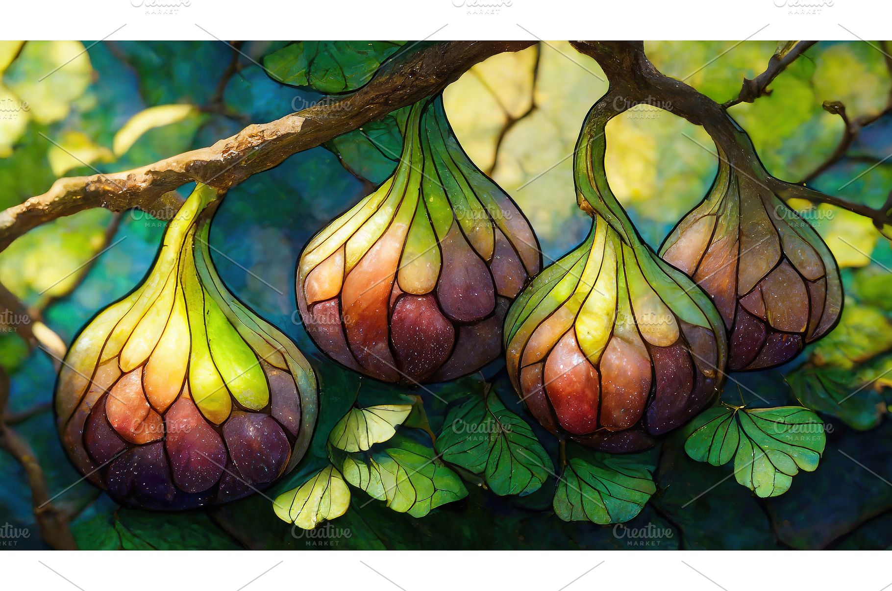 Brightly colored, abstract figs in a, an Abstract Photo by Igor Tichonow