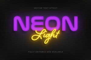 Neon Text Effect For Illustrator