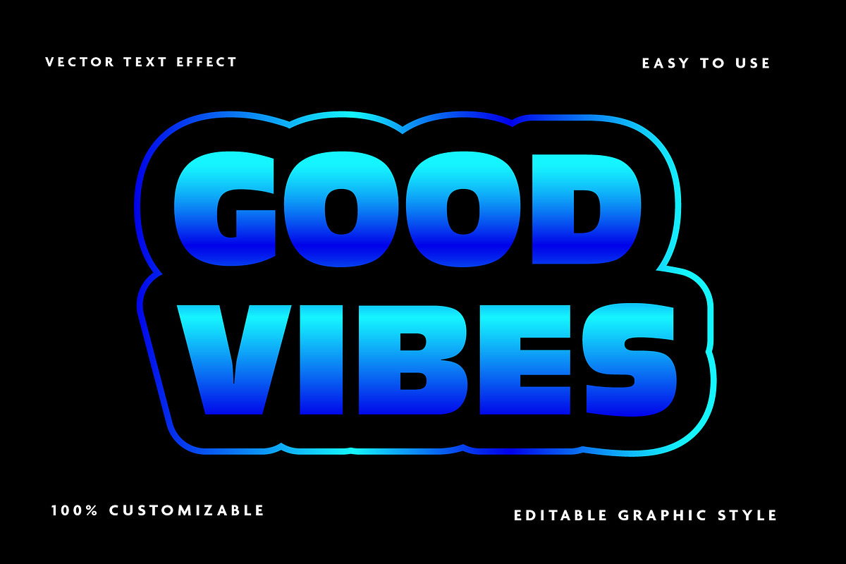Neon Gradient Bold Text Effect