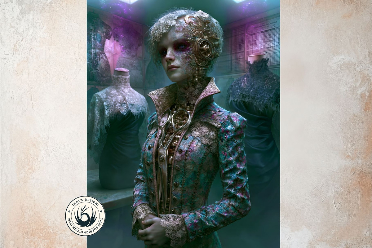Surreal Portraits Digital Paper Set, a Decorative Illustration by ThatsDesignArt (Photo 11 of 15)