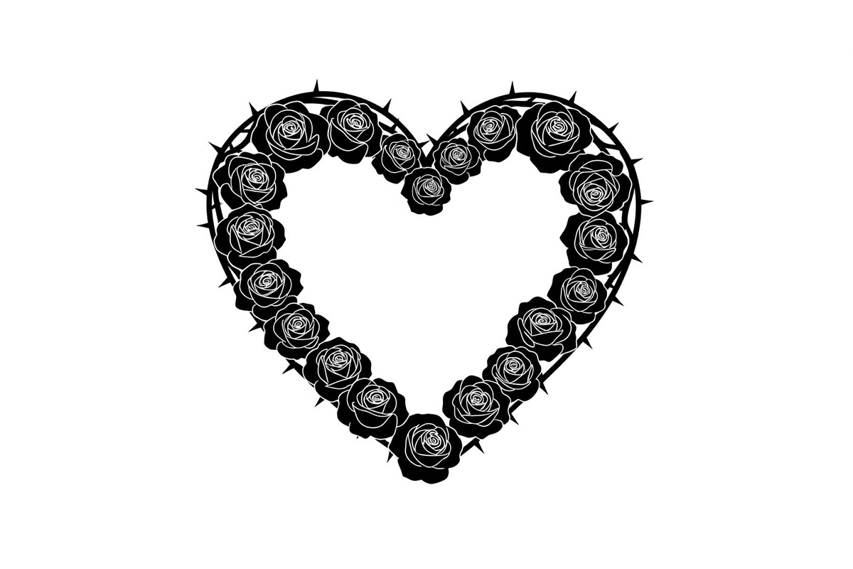 Floral Heart Wreath SVG Bundle, an Illustration by Gaye Art (Photo 6 of 31)