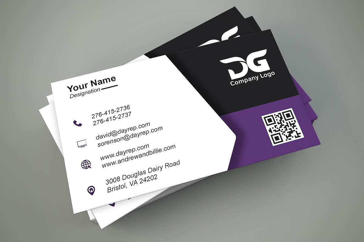 Corporate Agency Business Card PSD preview 6